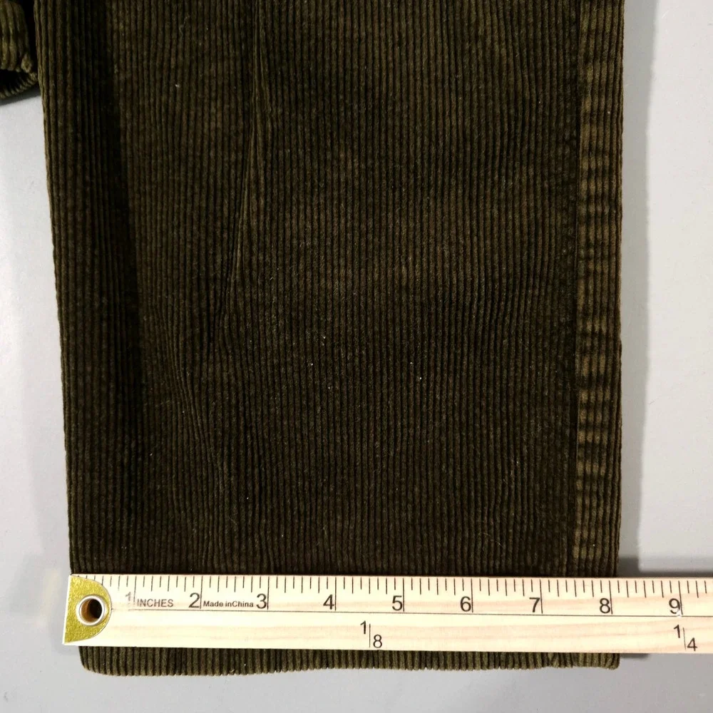 Polo Ralph Lauren Corduroy Pants Mens 38x30 Green Classic Fit Stretch Trousers‎